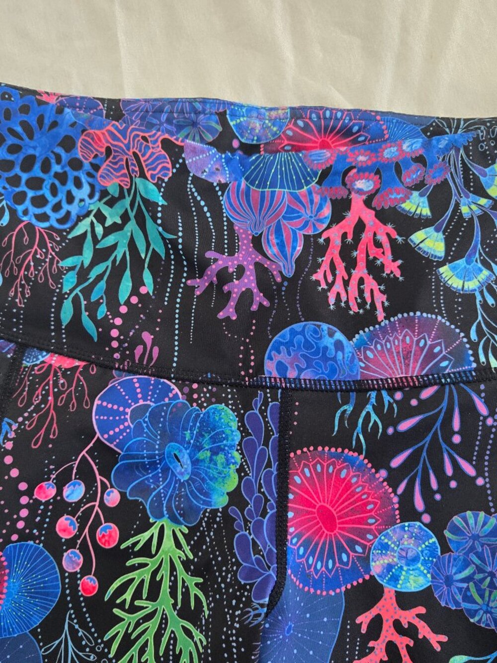 Blackmilk Museum Floral Coral High Waist Ninja Workout Leggings Medium M - Picture 9 of 12